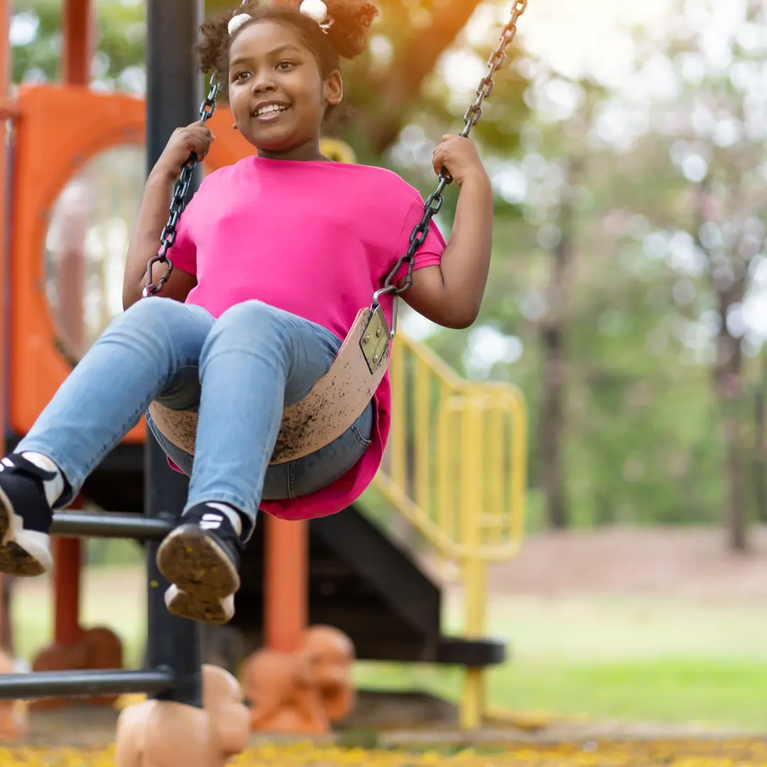 Child on swing