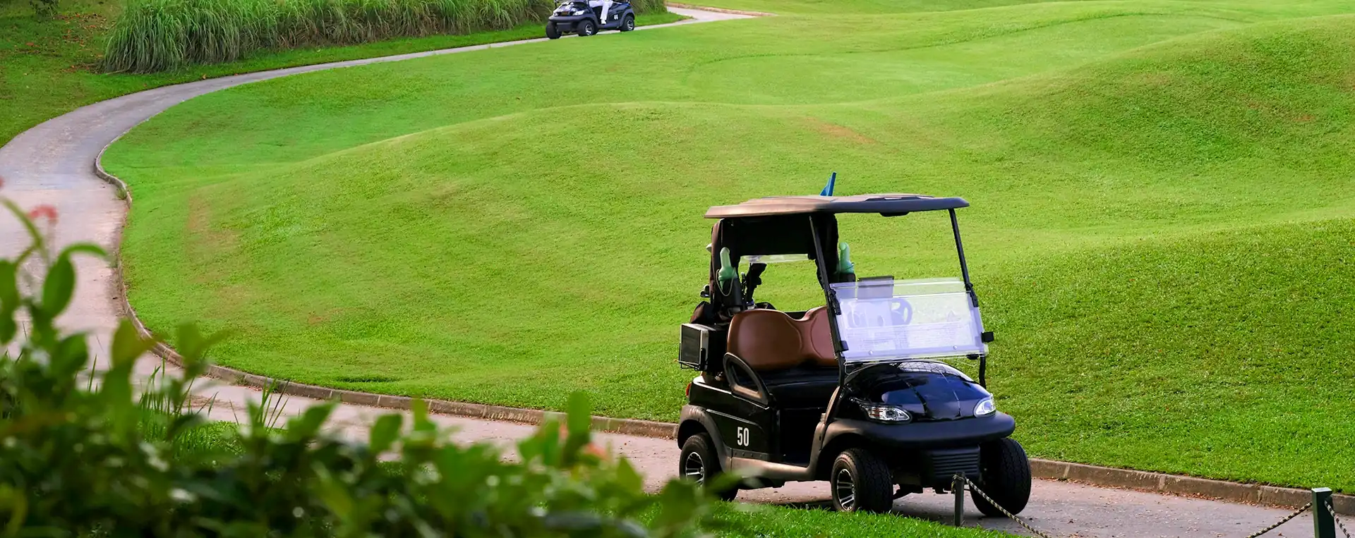 Golf cart charging solutions for courses and cart barns