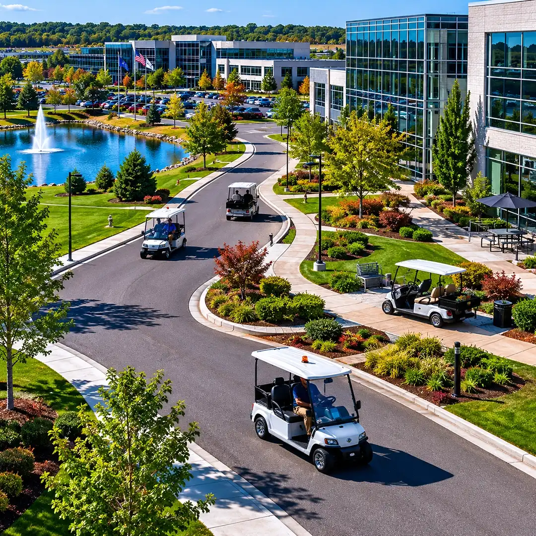Wireless charging for campus vehicle fleets