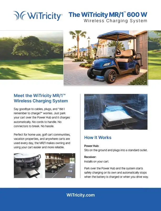 WiTricity MR/1&trade; Wireless Charging System